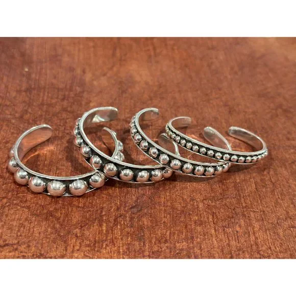 Handmade Sterling Silver Serenity Sphere Bracelets - Picture 2 of 8